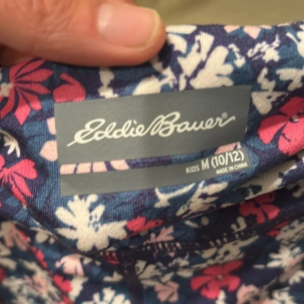 Eddie Bauer Blue and Pink Floral Leggings